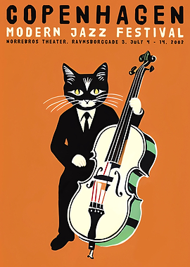 Jazz Cat Poster