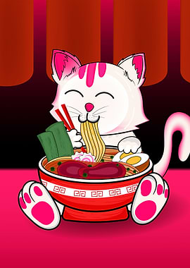 Cat Ramen Japanese Food