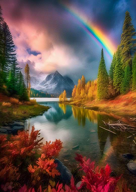 calm lake in beautiful