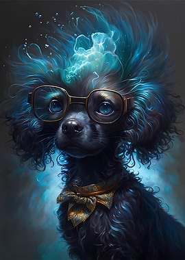 Poodle Dog Whimsical