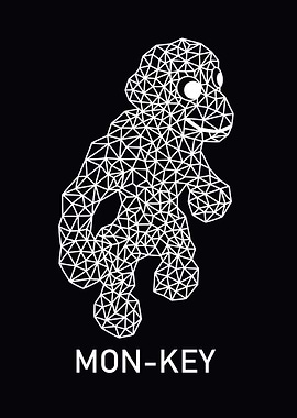 Geometric Monkey Animal