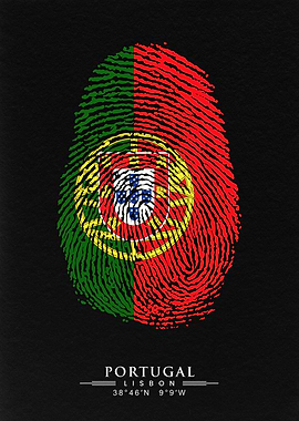 portugal finger print art