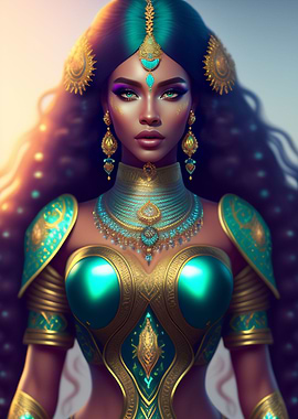 Elegant Lady Queen Poster