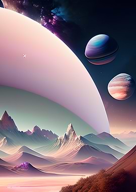 Fantasy Planet Orbiting