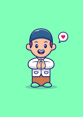 Moslem Boy Greeting