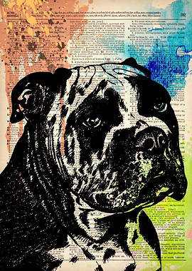 American Pit Bull dog art