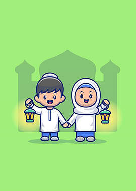 Moslem Girl And Boy