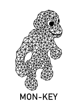 Geometric Monkey Animal