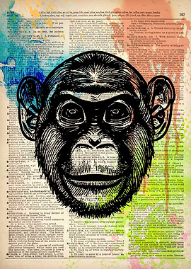 Monkey head ILLUSTRATION