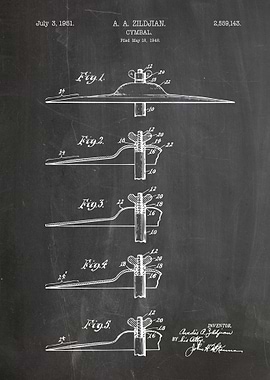 Cymbal drum patent 1951