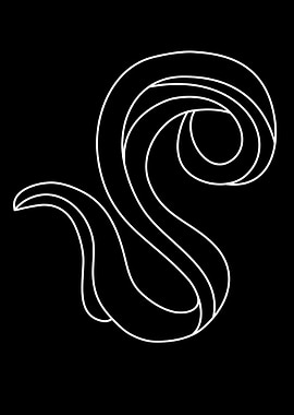 Initial S line art