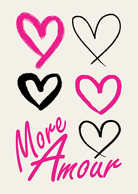 More Amour Pop Art Hearts