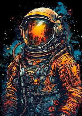 Astronaut portrait art