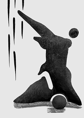 Abstract Art Black Ink