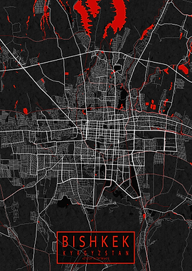 Bishkek City Map Oriental