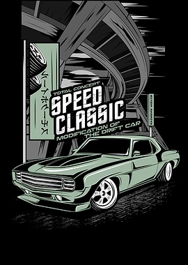 Speed classic car