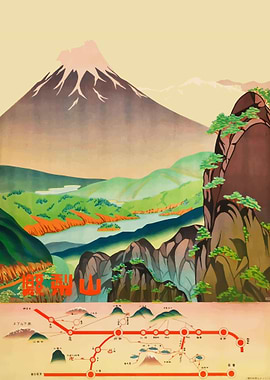 Fuji Japan 1970 Poster