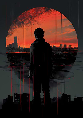 City Sunset Silhouette