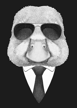 Portrait of Duck in suit