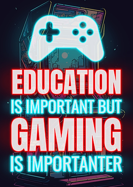 Gaming Gamer Neon Poster
