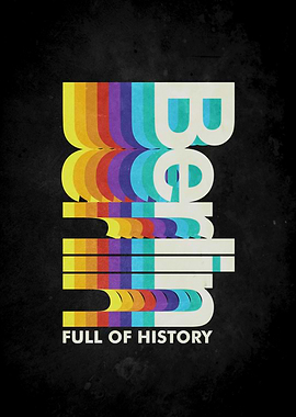 berlin german rainbow text