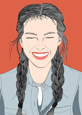 Bright Smiling Face Poster