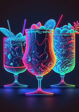 Cocktail Drink Neon