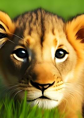 Young lion art
