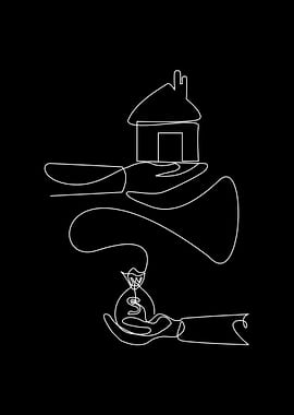 One Line art Property