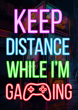 Gaming Gamer Neon Poster