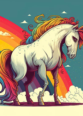 Adorable rainbow Unicorn