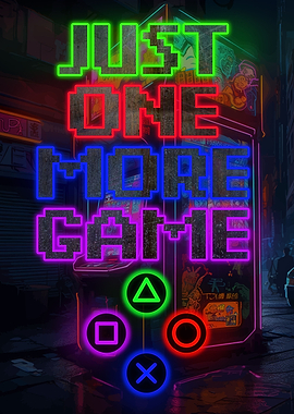 Gaming Gamer Poster Neon