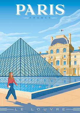Paris France Travel Poster
