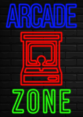 Gaming Gamer Poster Neon