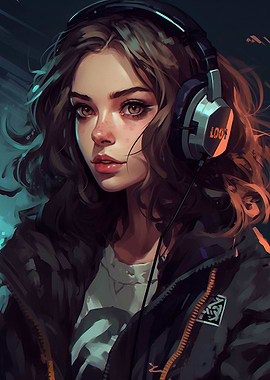 Cute Anime Gamer Girl