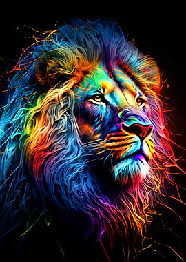 Colorful Lion