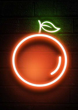 Orange neon fruit