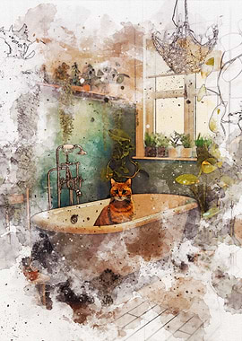 Cute Cat Bathroom