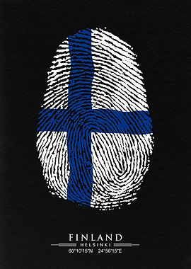 finland finger print art
