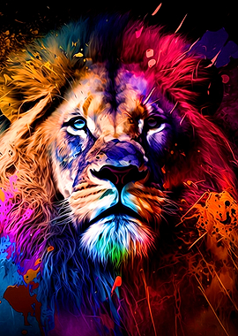 Colorful Lion