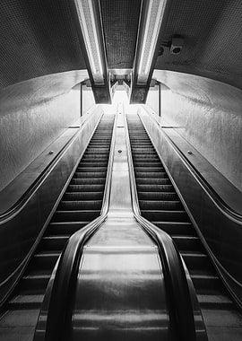 Subway escalator