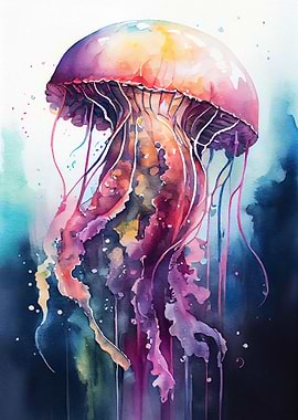 Jellyfish Watercolor