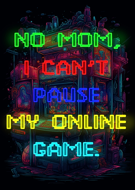 Gaming Gamer Poster Neon
