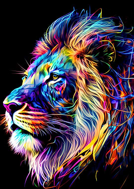 Colorful Lion
