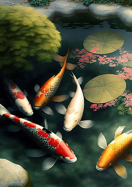 Beautiful Goldfish swimmin