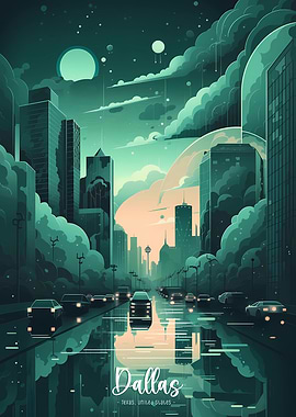 Dallas Skyline panorama