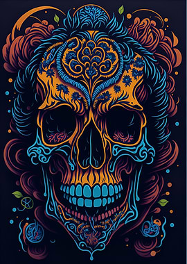 Psychedelic Skull Odyssey