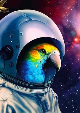 Bird Astronaut Vector 1