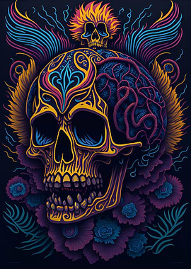 Psychedelic Skull Odyssey