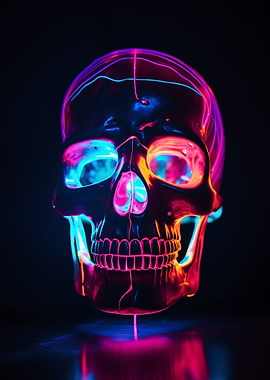 Neon Skull Art